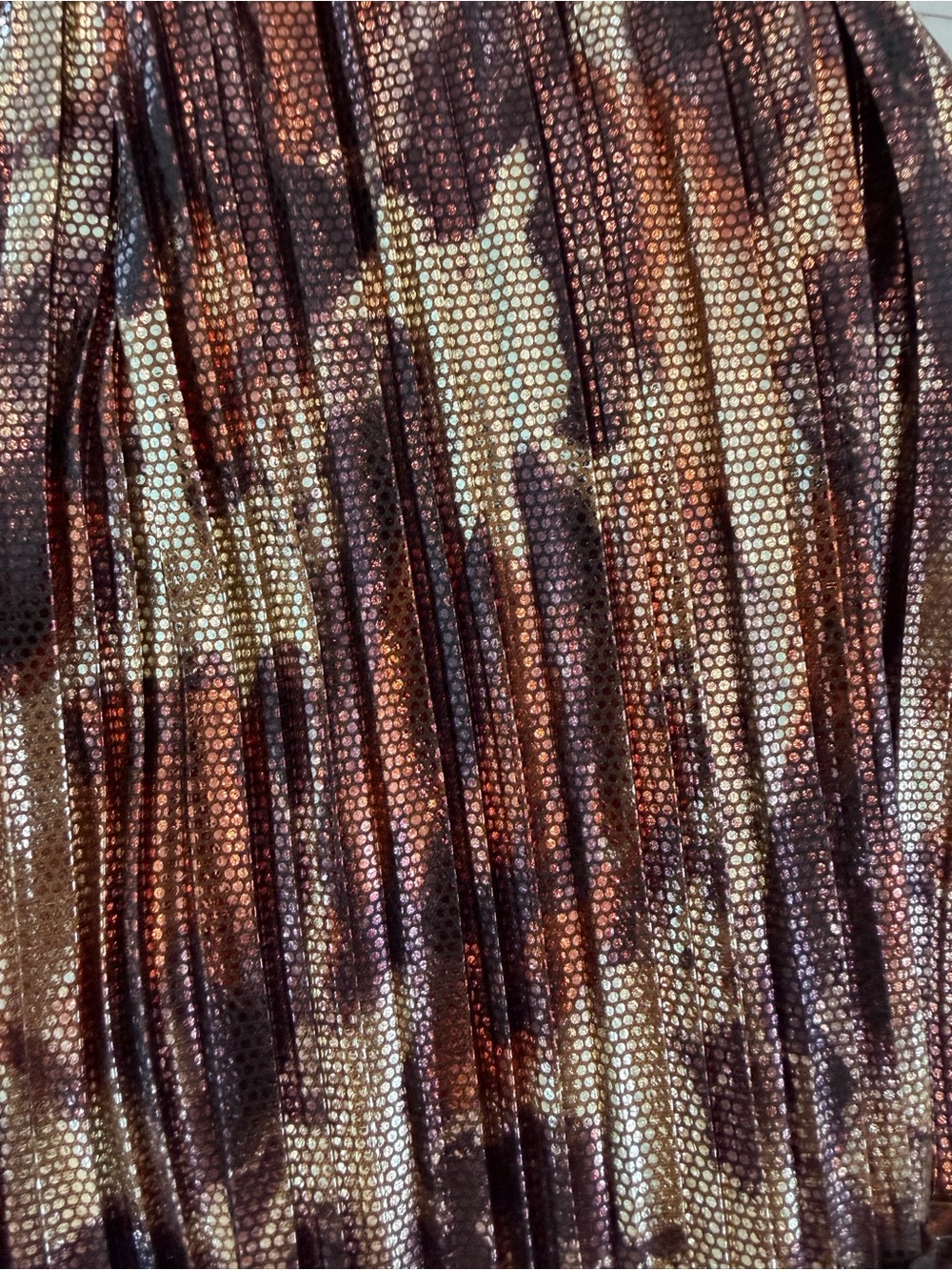 Johnny Was Metallic Pleated Animal Print Midi Skirt - Picture 4 of 4